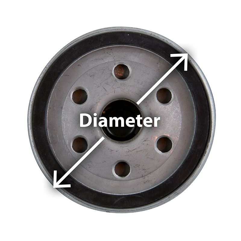 measure diameter of oil filter to find your FilterMag size