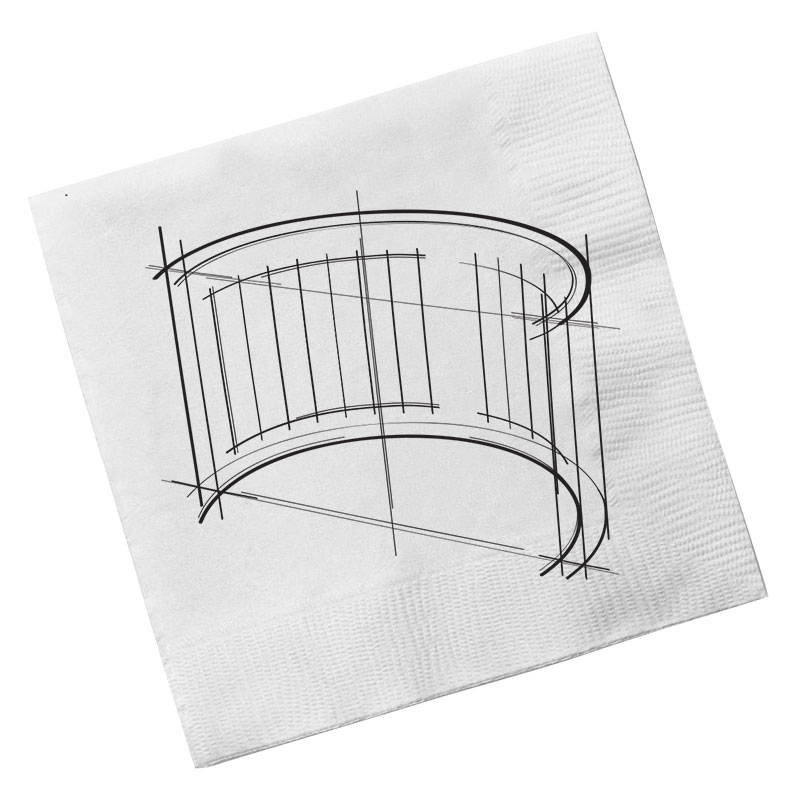 cocktail napkin sketch started FilterMag